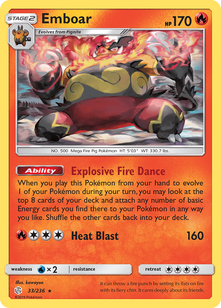 Emboar z edície Cosmic Eclipse, karta č.33