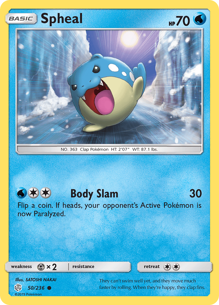 Spheal z edície Cosmic Eclipse, karta č.50