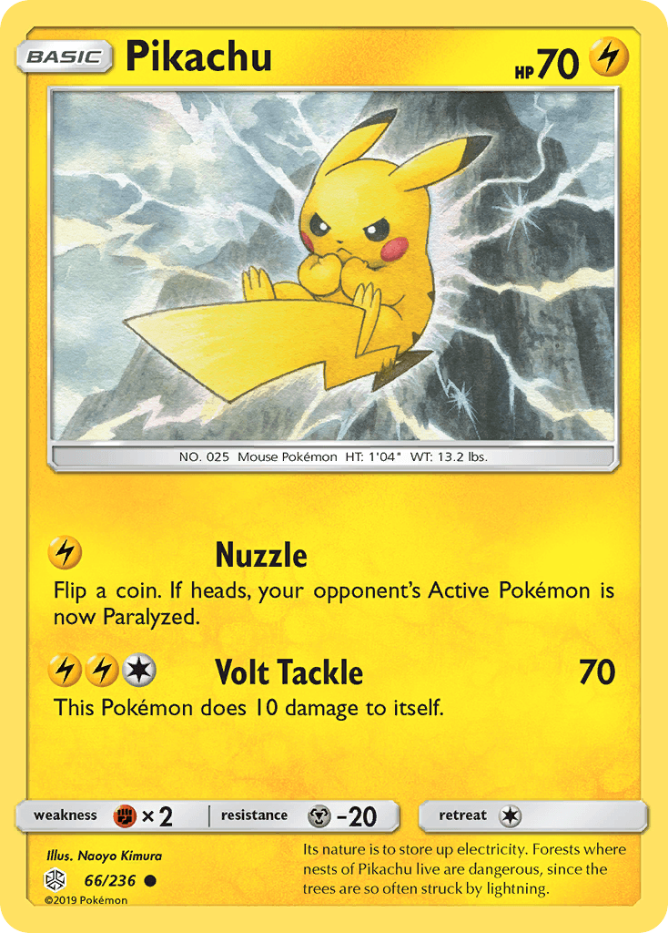 Pikachu z edície Cosmic Eclipse, karta č.66