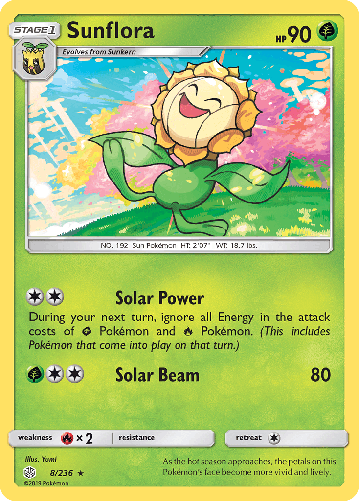 Sunflora z edície Cosmic Eclipse, karta č.8
