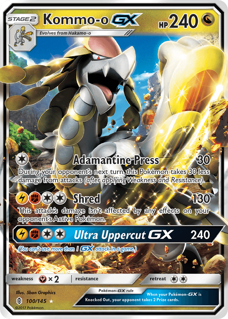 Kommo-o-GX z edície Guardians Rising, karta č.100
