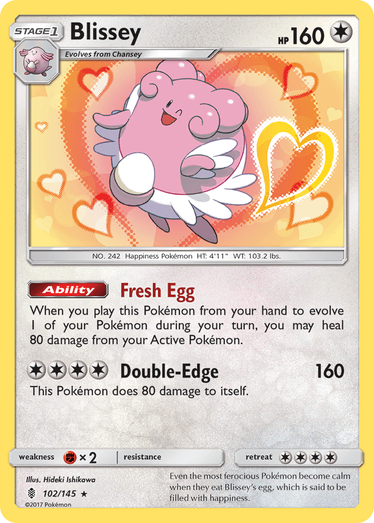 Blissey z edície Guardians Rising, karta č.102