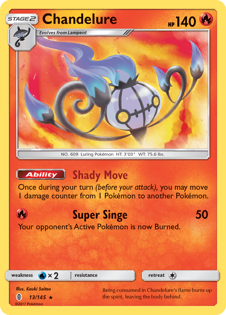 Chandelure z edície Guardians Rising, karta č.13