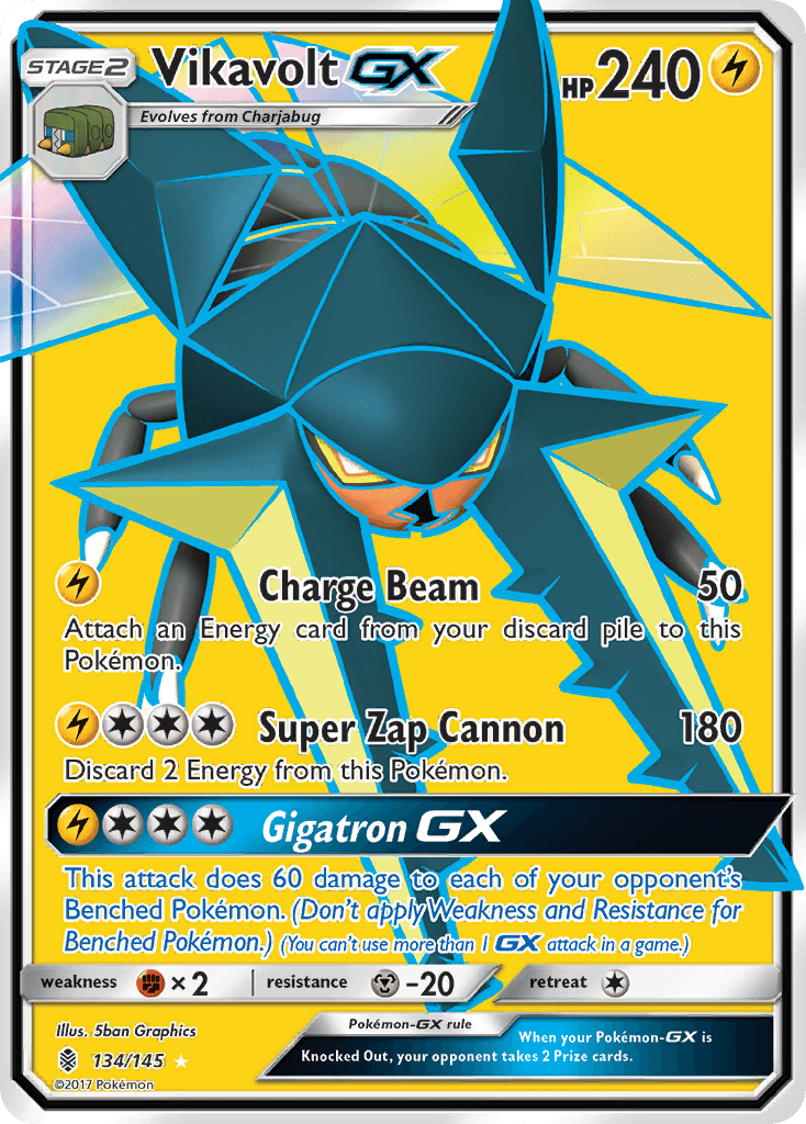 Vikavolt-GX z edície Guardians Rising, karta č.134