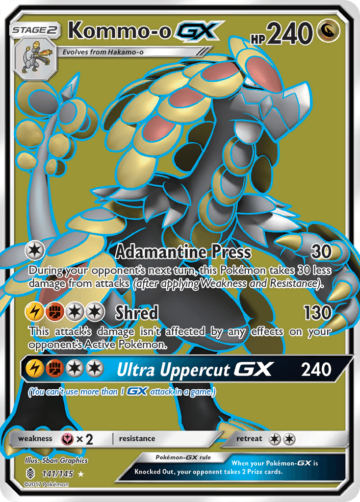 Kommo-o-GX z edície Guardians Rising, karta č.141