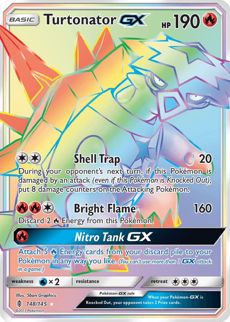 Turtonator-GX z edície Guardians Rising, karta č.148