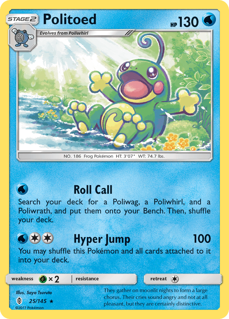 Politoed z edície Guardians Rising, karta č.25