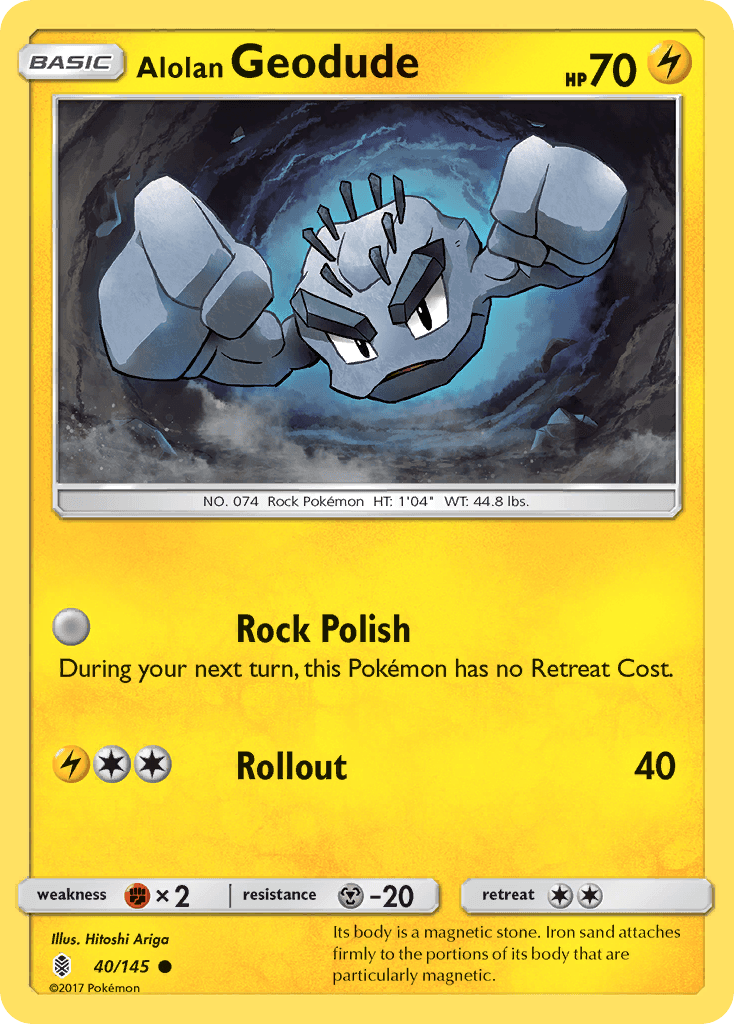 Alolan Geodude z edície Guardians Rising, karta č.40