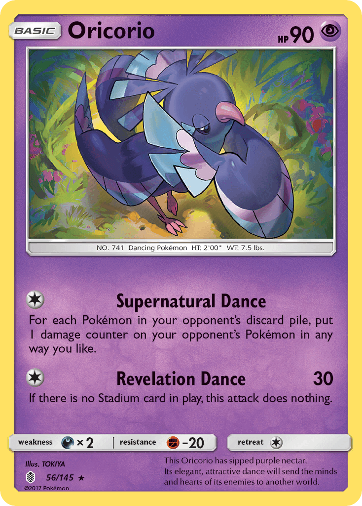 Oricorio z edície Guardians Rising, karta č.56