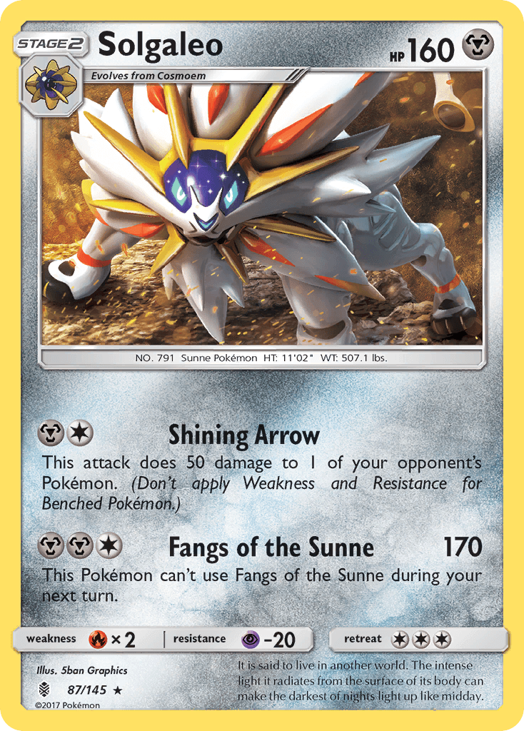 Solgaleo z edície Guardians Rising, karta č.87