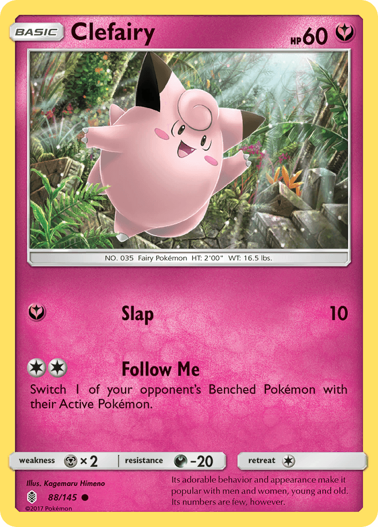 Clefairy z edície Guardians Rising, karta č.88