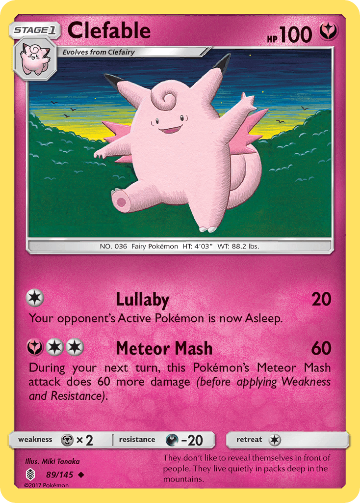 Clefable z edície Guardians Rising, karta č.89
