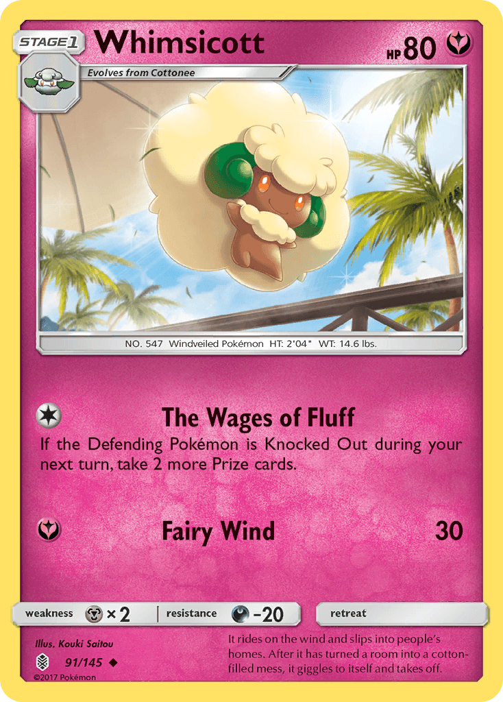 Whimsicott z edície Guardians Rising, karta č.91