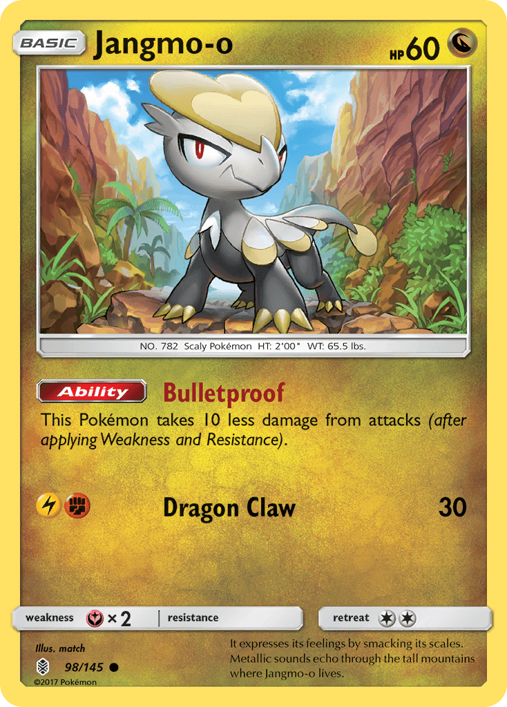 Jangmo-o z edície Guardians Rising, karta č.98