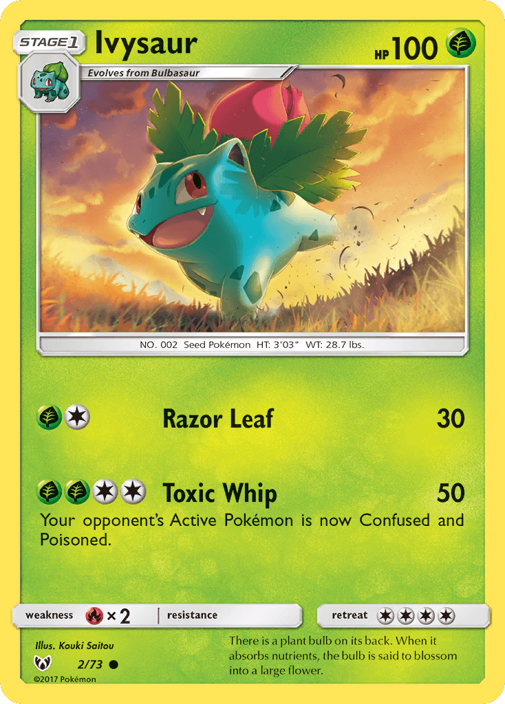 Ivysaur z edície Shining Legends, karta č.2
