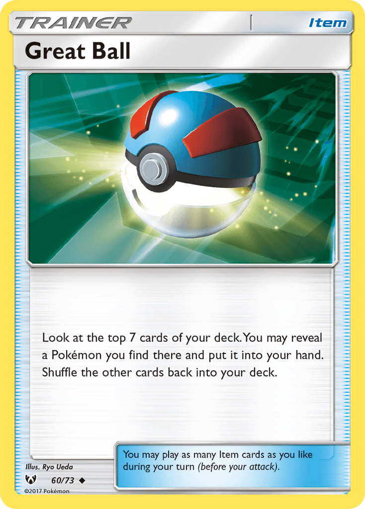 Great Ball z edície Shining Legends, karta č.60