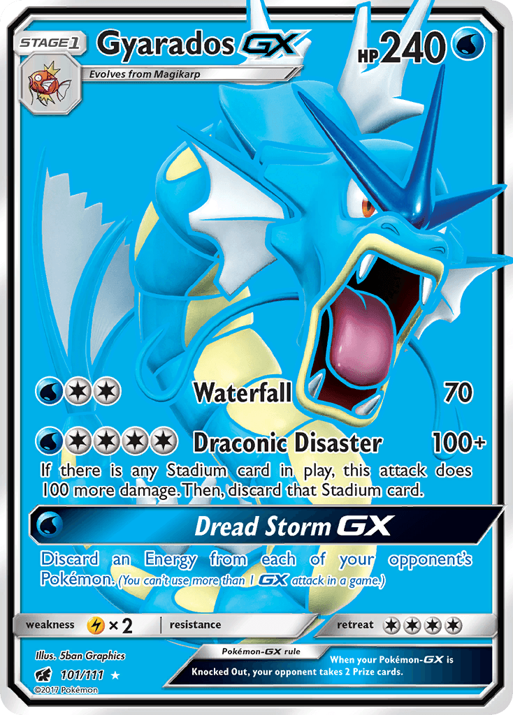Gyarados-GX z edície Crimson Invasion, karta č.101