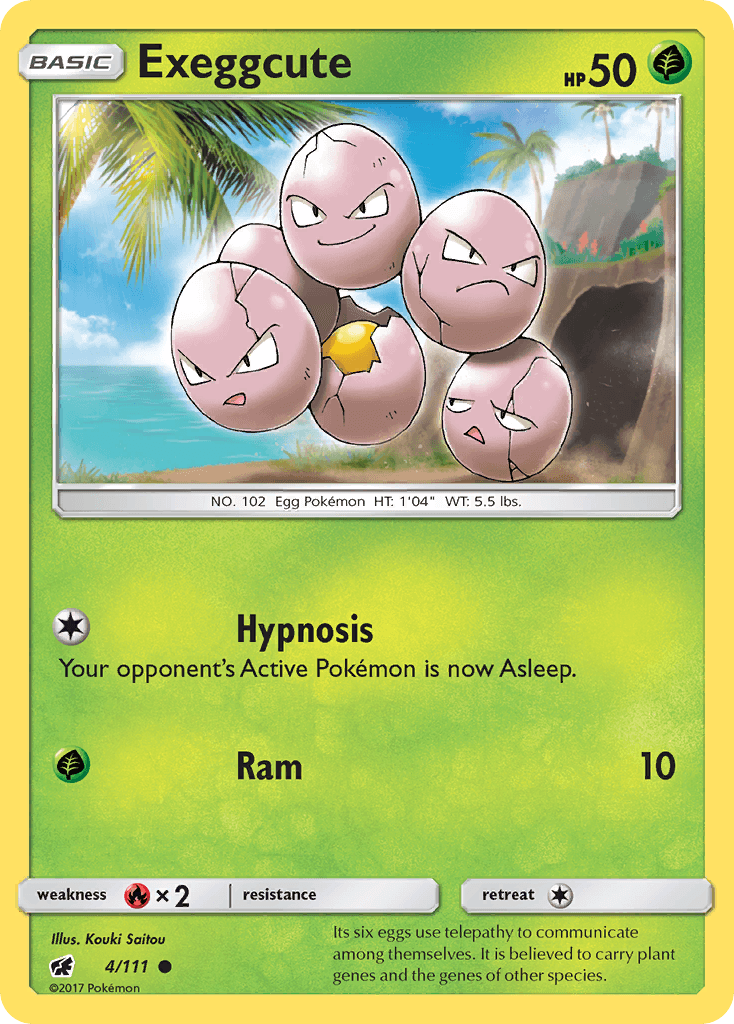 Exeggcute z edície Crimson Invasion, karta č.4