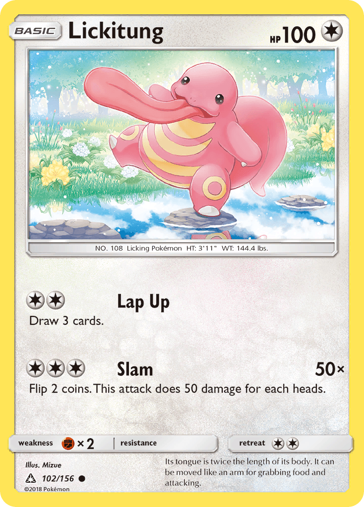 Lickitung z edície Ultra Prism, karta č.102