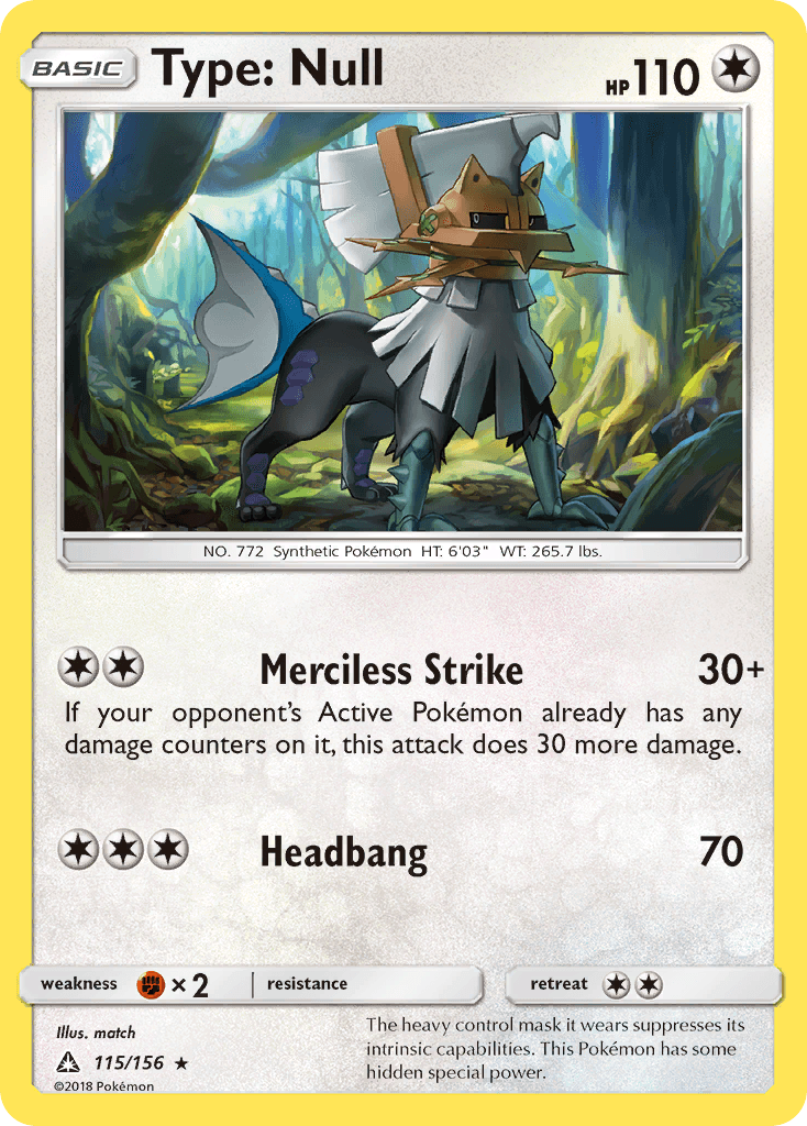 Type: Null z edície Ultra Prism, karta č.115
