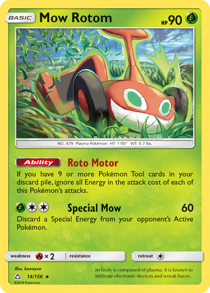 Mow Rotom z edície Ultra Prism, karta č.14
