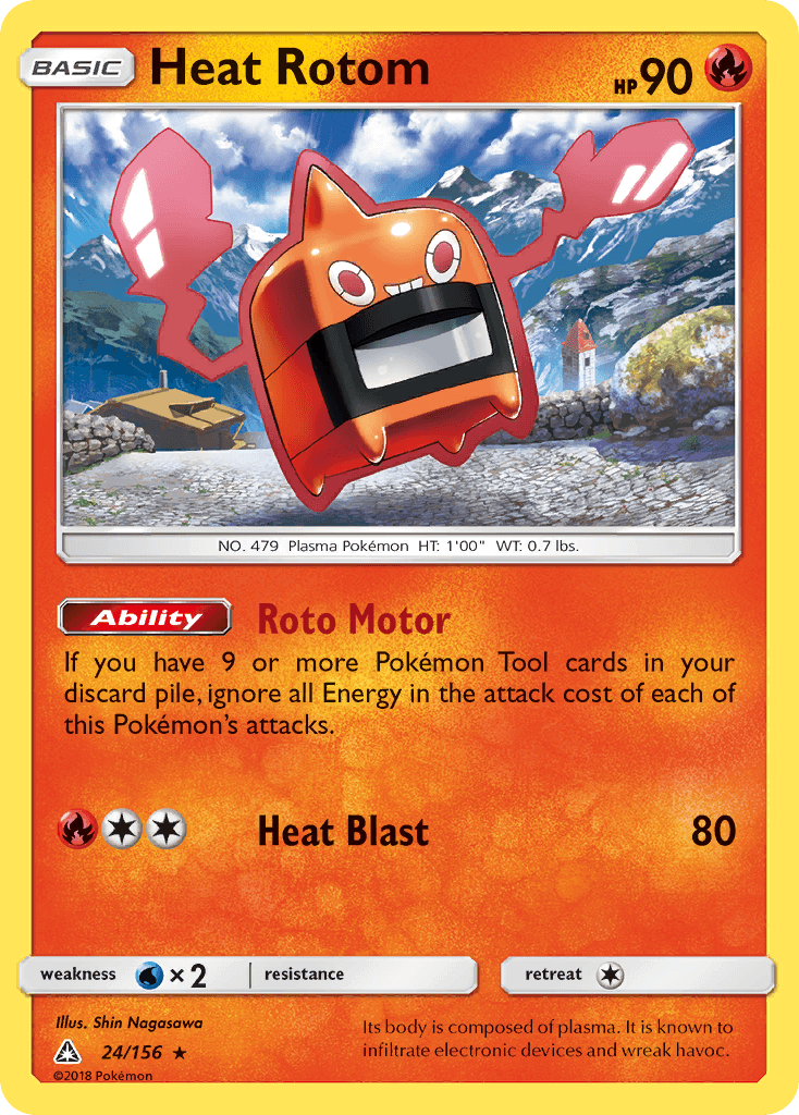 Heat Rotom z edície Ultra Prism, karta č.24
