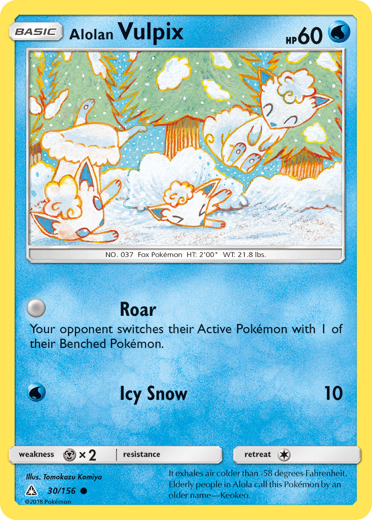 Alolan Vulpix z edície Ultra Prism, karta č.30