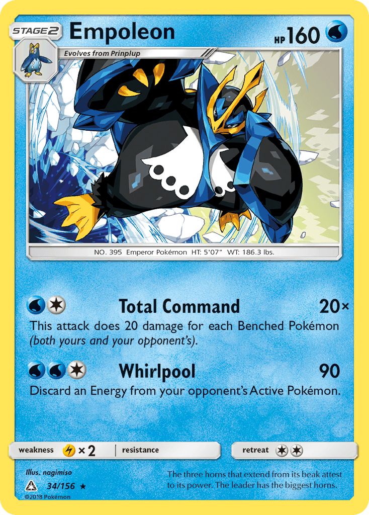 Empoleon z edície Ultra Prism, karta č.34