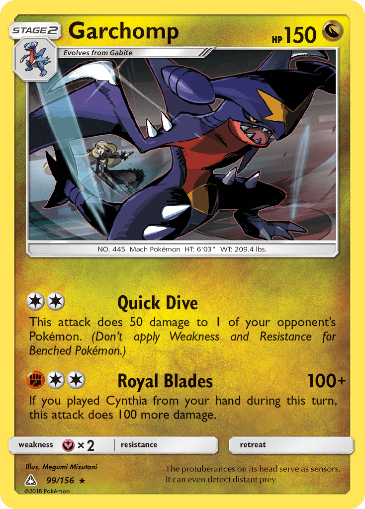 Garchomp z edície Ultra Prism, karta č.99
