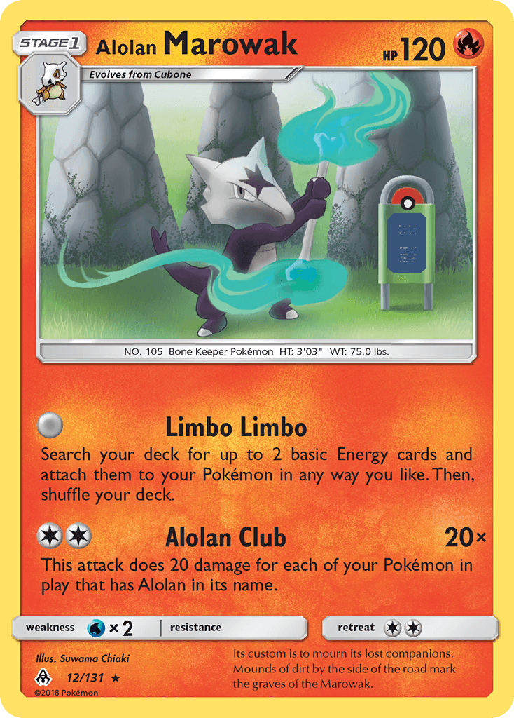 Alolan Marowak z edície Forbidden Light, karta č.12