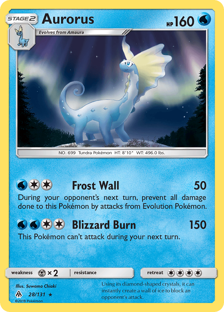 Aurorus z edície Forbidden Light, karta č.28