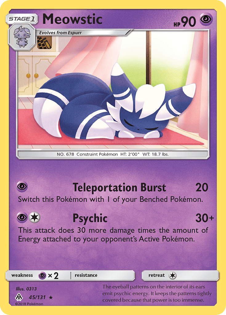 Meowstic z edície Forbidden Light, karta č.45