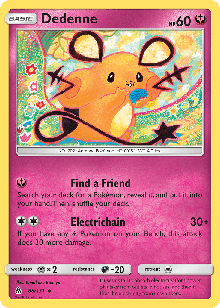 Dedenne z edície Forbidden Light, karta č.88