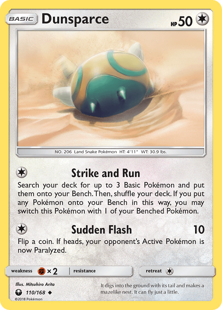 Dunsparce z edície Celestial Storm, karta č.110