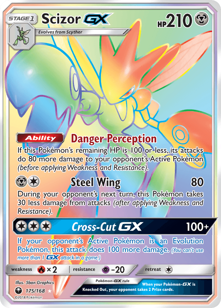 Scizor-GX z edície Celestial Storm, karta č.175