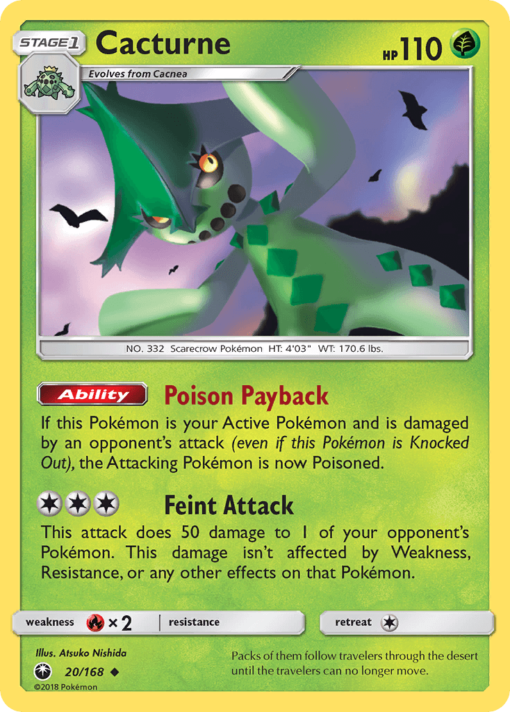 Cacturne z edície Celestial Storm, karta č.20