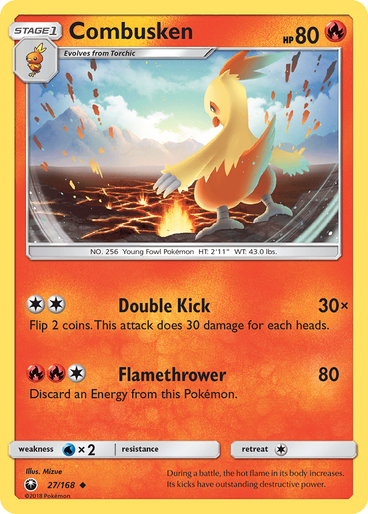 Combusken z edície Celestial Storm, karta č.27