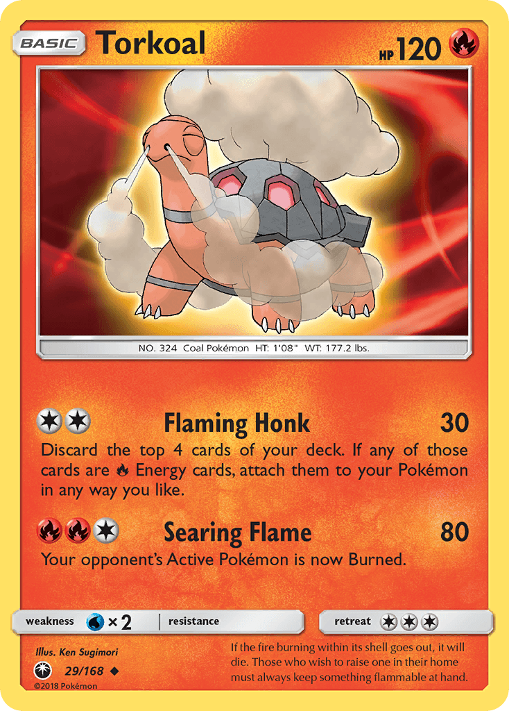 Torkoal z edície Celestial Storm, karta č.29