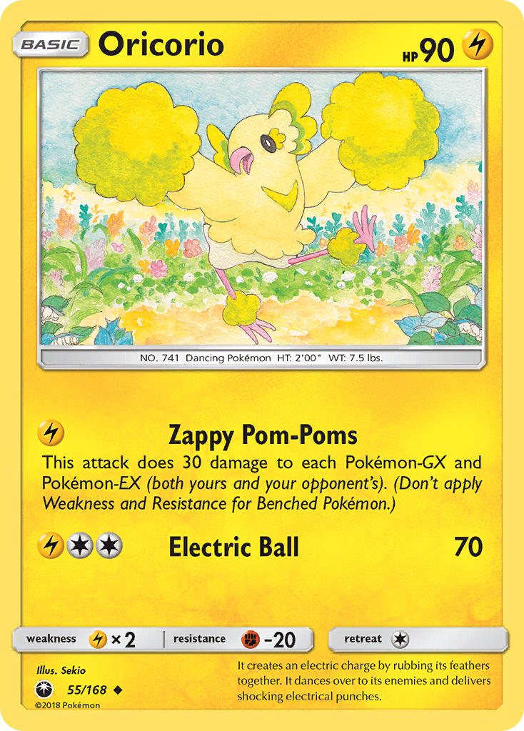 Oricorio z edície Celestial Storm, karta č.55