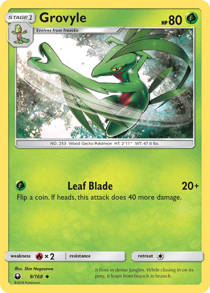 Grovyle z edície Celestial Storm, karta č.9