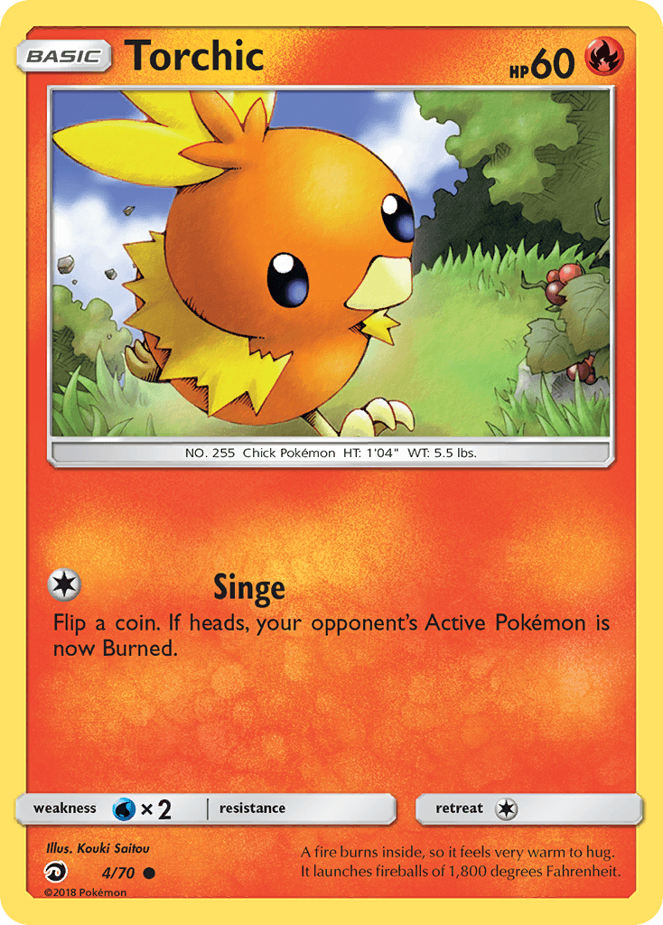 Torchic z edície Dragon Majesty, karta č.4