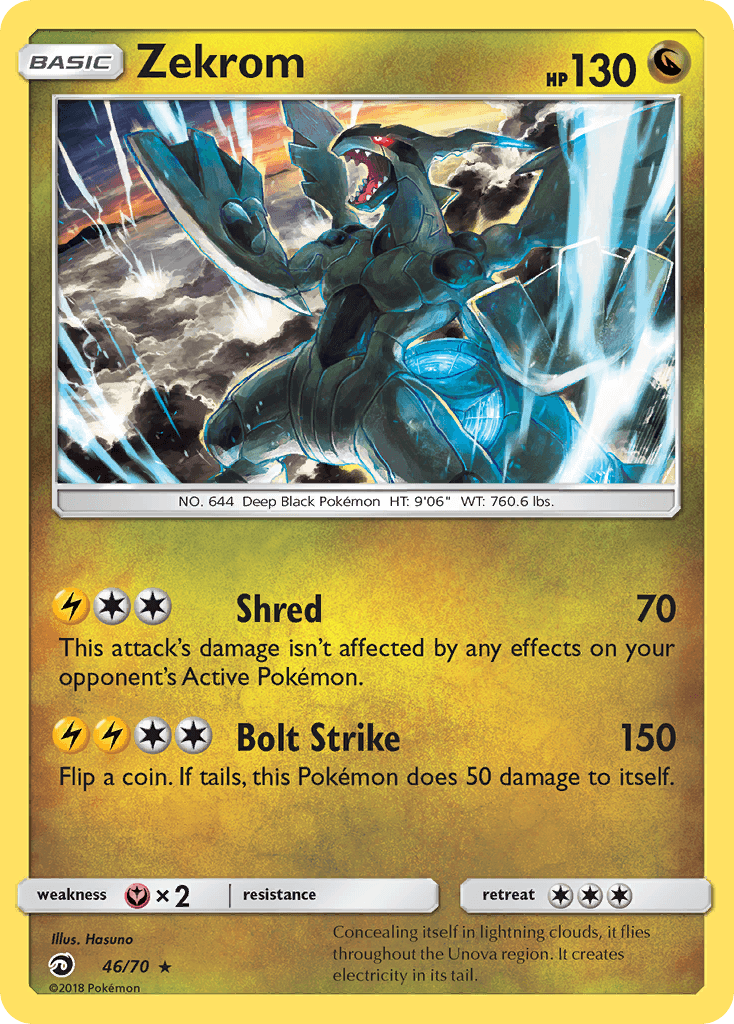 Zekrom z edície Dragon Majesty, karta č.46