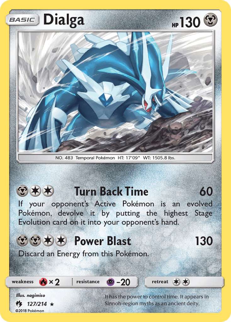 Dialga z edície Lost Thunder, karta č.127
