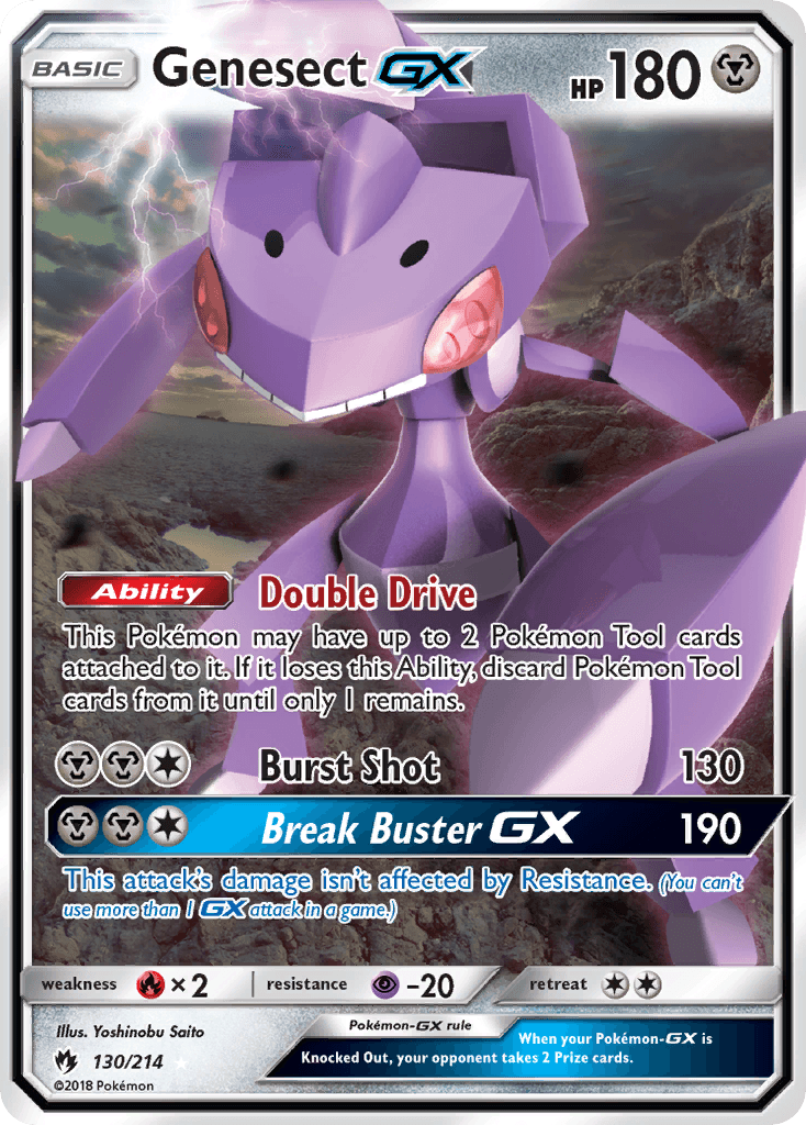 Genesect-GX z edície Lost Thunder, karta č.130