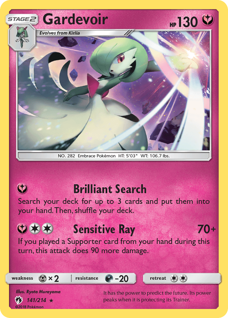 Gardevoir z edície Lost Thunder, karta č.141