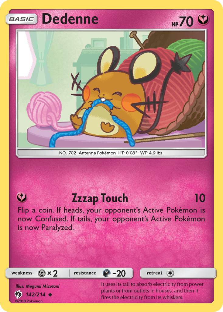 Dedenne z edície Lost Thunder, karta č.142