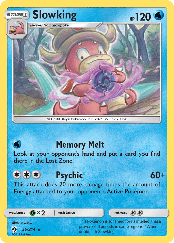 Slowking z edície Lost Thunder, karta č.55