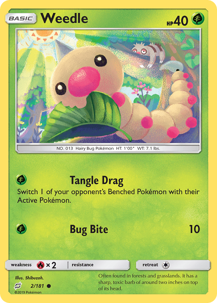 Weedle z edície Team Up, karta č.2