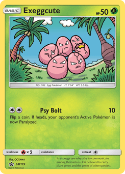 Exeggcute z edície SM Black Star Promos, karta č.SM119