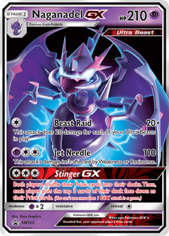 Naganadel-GX z edície SM Black Star Promos, karta č.SM125